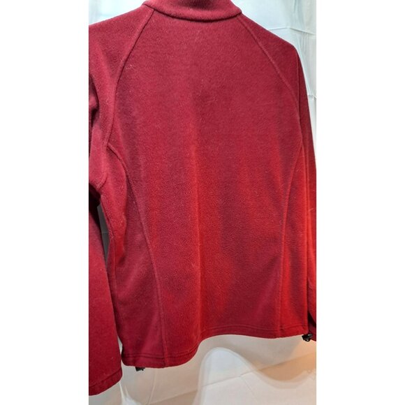 Columbia Womens Red Full-Zip Fleece Jacket Size L Warm Cozy Outerwear - Picture 3 of 5